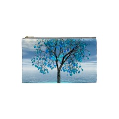 Crystal Blue Tree Cosmetic Bag (small)