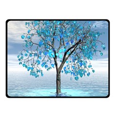 Crystal Blue Tree Fleece Blanket (small) by icarusismartdesigns