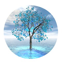 Crystal Blue Tree Pop Socket