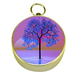 Tree Sunset Gold Compasses