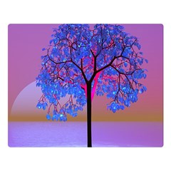 Tree Sunset Double Sided Flano Blanket (large) 