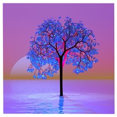 Tree Sunset Wooden Puzzle Square