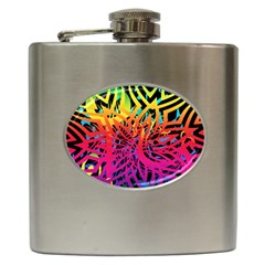 Abstract Jungle Hip Flask (6 Oz) by icarusismartdesigns