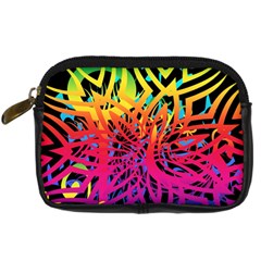 Abstract Jungle Digital Camera Leather Case by icarusismartdesigns