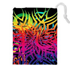 Abstract Jungle Drawstring Pouch (5xl) by icarusismartdesigns