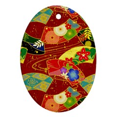 Floral Abstract Oval Ornament (two Sides)