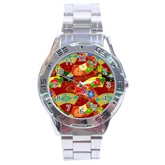 Floral Abstract Stainless Steel Analogue Watch by icarusismartdesigns