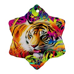 Tiger In The Jungle Ornament (Snowflake)