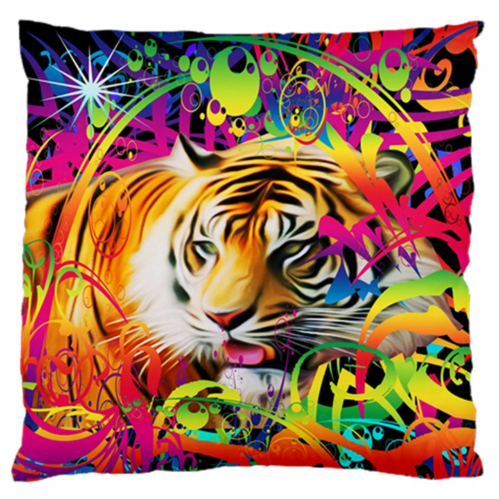 Tiger In The Jungle Standard Flano Cushion Case (Two Sides)