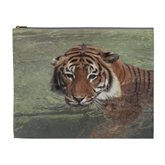 Swimming Tiger Cosmetic Bag (xl) by ExtraGoodSauce