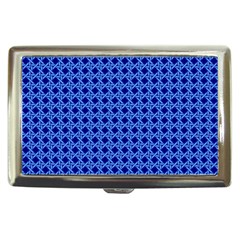 Basket Weave Basket Pattern Blue Cigarette Money Case