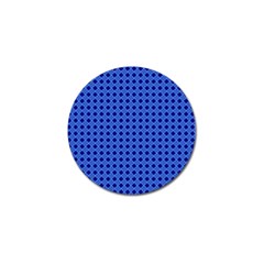 Basket Weave Basket Pattern Blue Golf Ball Marker