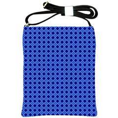 Basket Weave Basket Pattern Blue Shoulder Sling Bag