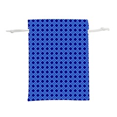 Basket Weave Basket Pattern Blue Lightweight Drawstring Pouch (s)