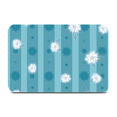 Gardenia Flowers White Blue Plate Mats