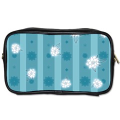 Gardenia Flowers White Blue Toiletries Bag (one Side)