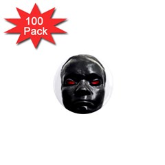 Creepy Black Man Mask Print 1  Mini Magnets (100 Pack)  by dflcprintsclothing