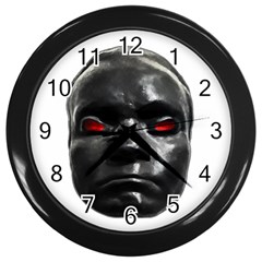 Creepy Black Man Mask Print Wall Clock (black) by dflcprintsclothing