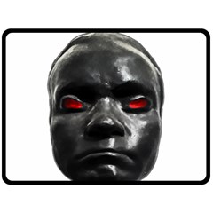 Creepy Black Man Mask Print Double Sided Fleece Blanket (large)  by dflcprintsclothing