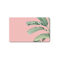 Banana Leaf On Pink Magnet (name Card) by goljakoff