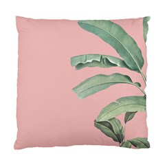 Banana Leaf On Pink Standard Cushion Case (one Side) by goljakoff