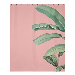 Banana Leaf On Pink Shower Curtain 60  X 72  (medium)  by goljakoff