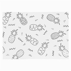 Pineapples Doodles Large Glasses Cloth (2 Sides) by goljakoff