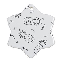 Pineapples Doodles Ornament (snowflake) by goljakoff