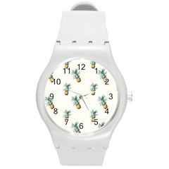 Pineapples Round Plastic Sport Watch (m)