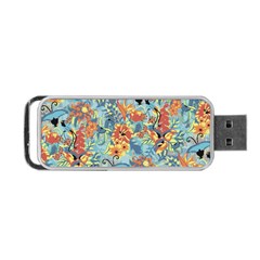 Flowers And Butterfly Portable Usb Flash (two Sides)