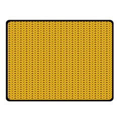 Yellow Knitted Pattern Fleece Blanket (small) by goljakoff