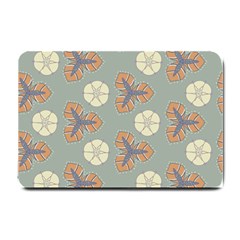 Flowers Leaves  Floristic Pattern Small Doormat  by SychEva