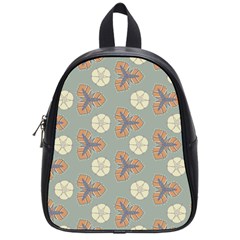 Flowers Leaves  Floristic Pattern School Bag (small) by SychEva