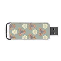 Flowers Leaves  Floristic Pattern Portable Usb Flash (two Sides) by SychEva