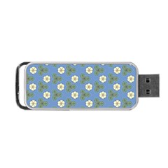 Flowers Leaves  Floristic Pattern Portable Usb Flash (one Side) by SychEva