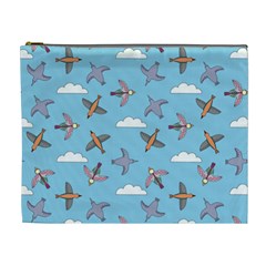 Birds In The Sky Cosmetic Bag (xl) by SychEva