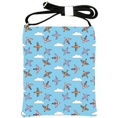 Birds In The Sky Shoulder Sling Bag by SychEva