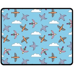 Birds In The Sky Fleece Blanket (medium)  by SychEva