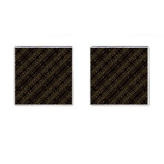 Interlace Stripes Golden Pattern Cufflinks (Square)