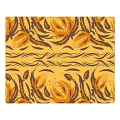 Folk Flowers Double Sided Flano Blanket (large) 