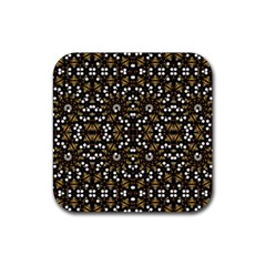 Modern Geometric Ornate Pattern Rubber Coaster (square)  by dflcprintsclothing