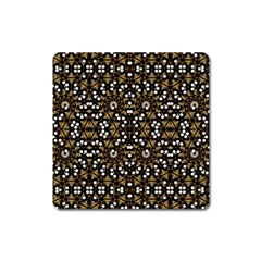 Modern Geometric Ornate Pattern Square Magnet