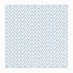 Chevrons Bleu Clair/blanc Medium Glasses Cloth (2 Sides)