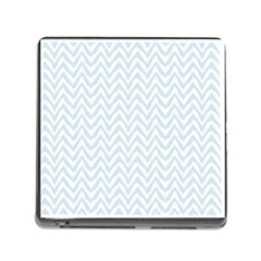 Chevrons Bleu Clair/blanc Memory Card Reader (square 5 Slot) by kcreatif