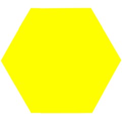 Color Yellow Wooden Puzzle Hexagon by Kultjers