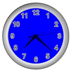 Color Blue Wall Clock (silver) by Kultjers