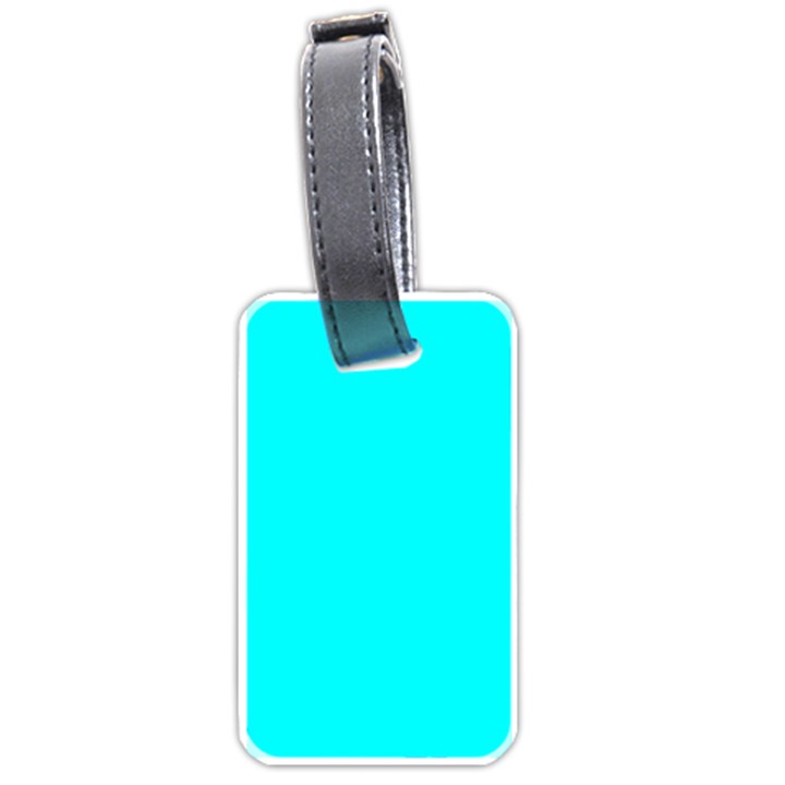 Color Aqua / Cyan Luggage Tag (one side)