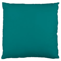 Color Teal Large Flano Cushion Case (two Sides) by Kultjers