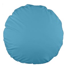 Color Sky Blue Large 18  Premium Round Cushions