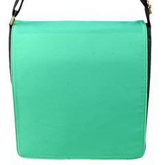 Color Aquamarine Flap Closure Messenger Bag (s) by Kultjers
